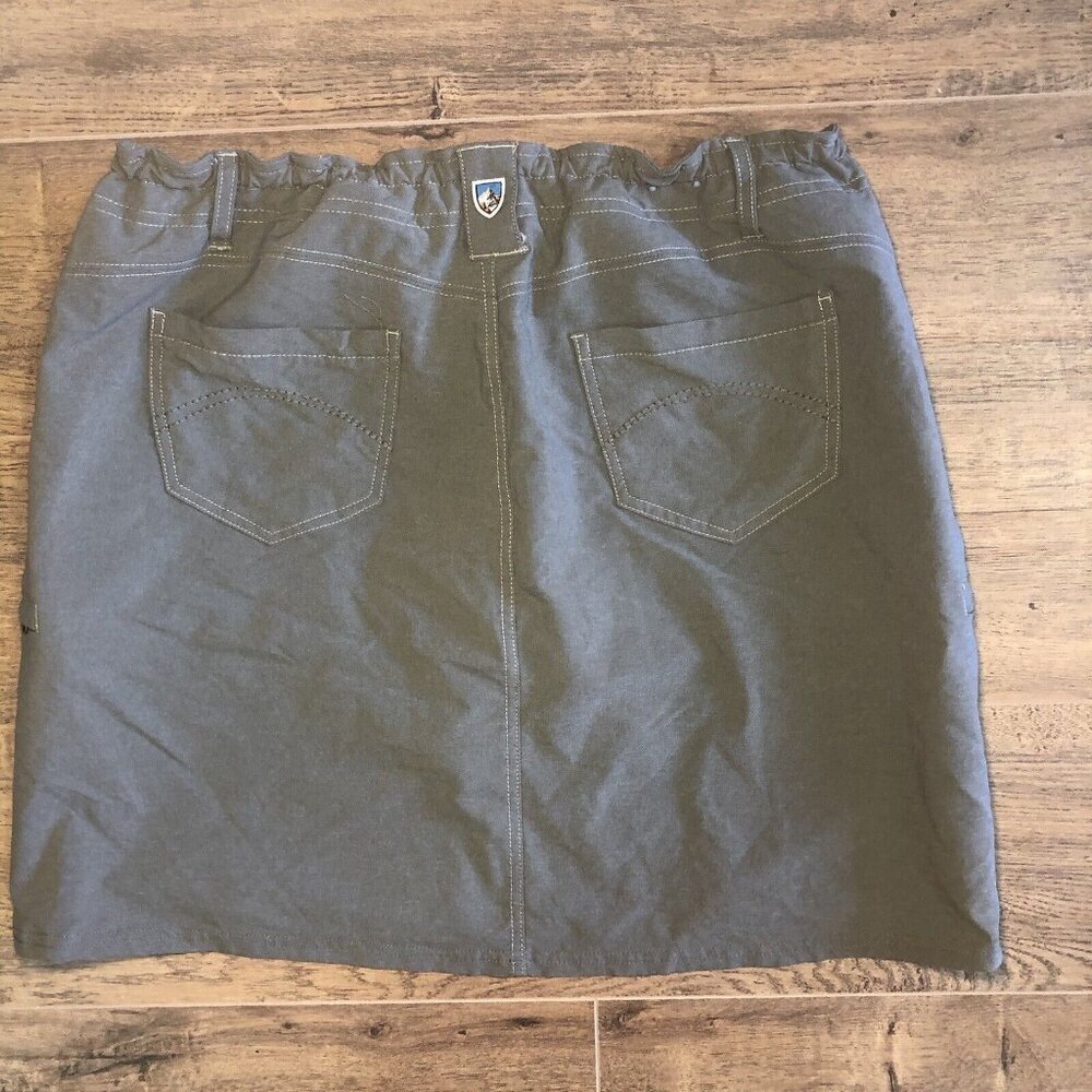 KUHL Womens Lined Skort Olive Green Hiking Outdoors Pockets Athletic Size 10